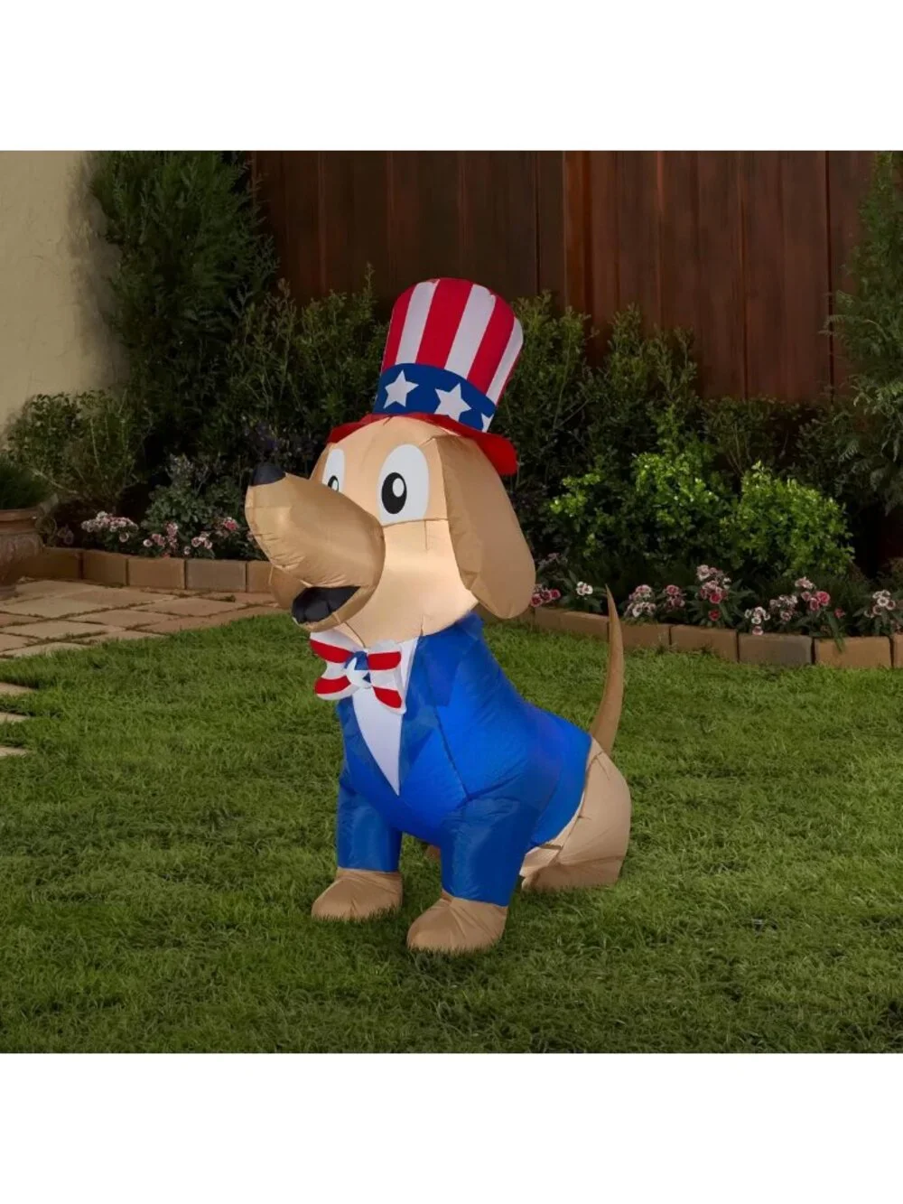 Patriotic Inflatable Dog Decoration - Self-Inflating, 60